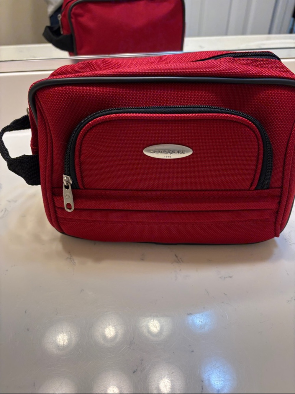Samsonite Red Men's Toiletry Kit with Front Pocket